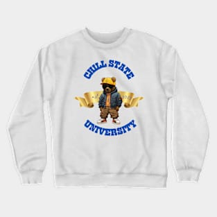 Stay Calm and Collegiate: The Relaxed State University Tee Crewneck Sweatshirt